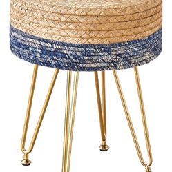 Hyacinth Footrest With4 Metal Legs