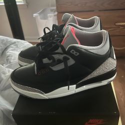 Jordan 3 Black Cement $140 OR BEST OFFER