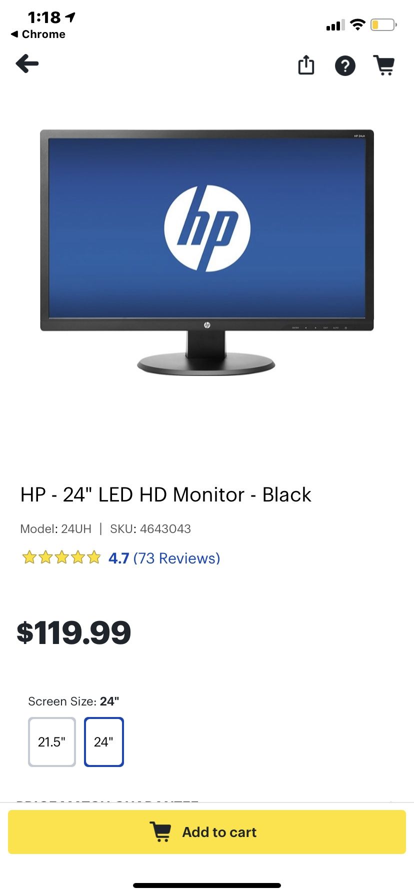 Monitor HP 24” brand new