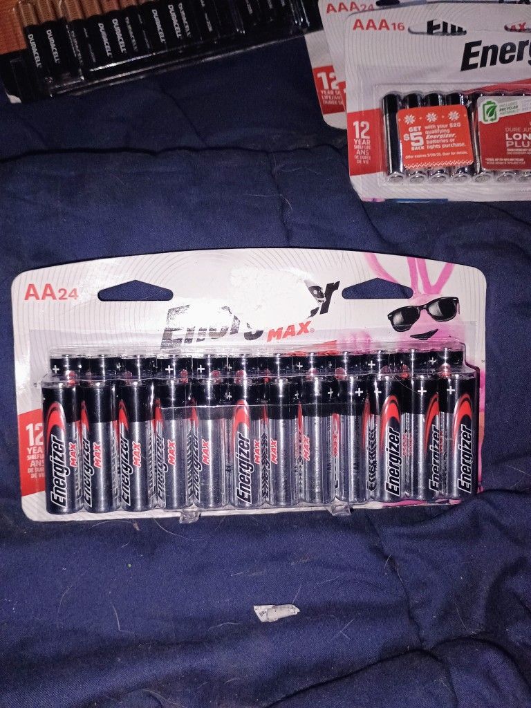 Brand-new Energizer And Duracell AAA And AA Batteries
