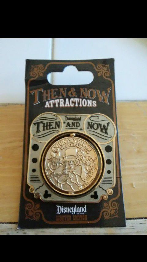 Disneyland "Then and Now" Spinner Pin