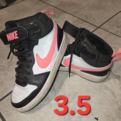 Nike Court Borough Mid 2 Black/Sunset Pulse- White CD7782-005 Size 3.5