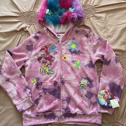 Trolls Zip Up Hoodie Size Large (NEW w/tags) 