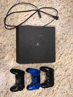 Sony PlayStation 4 Slim Console with 3 Controllers