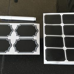 Set of Chalkboard Labels With Marker