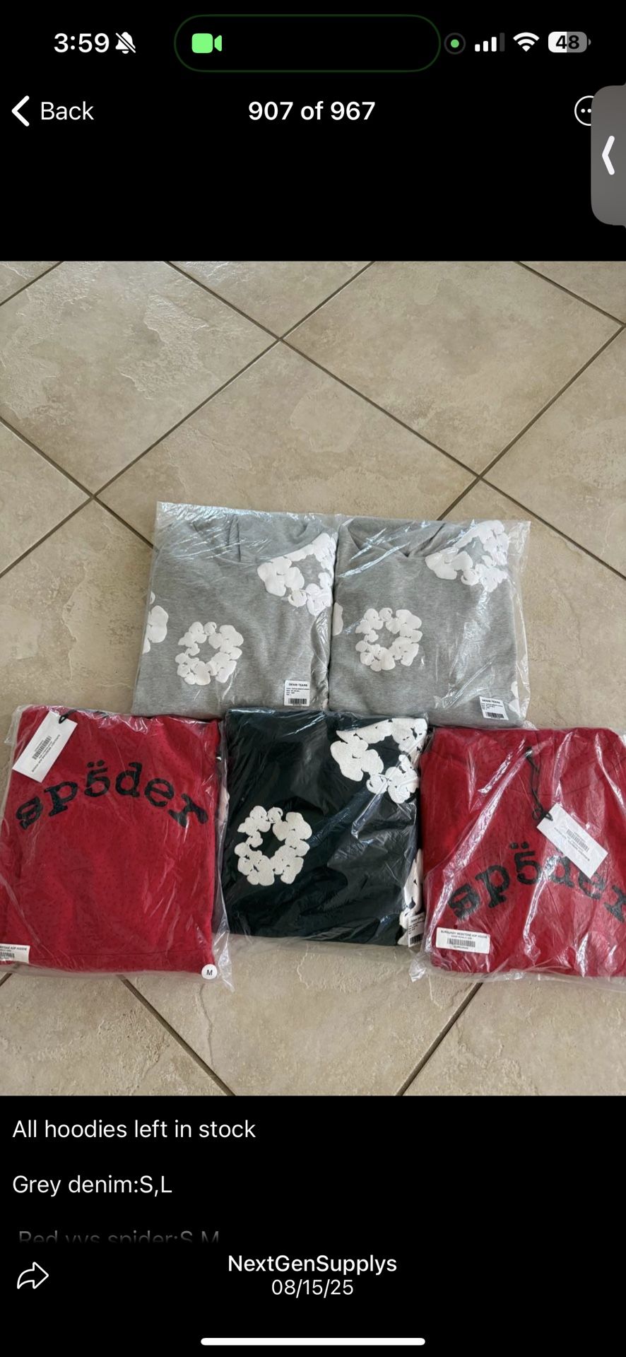 Spider And Denim Tear Hoodie