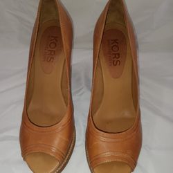 Michael Kors Leather Wedges Size 7.5