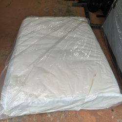 Full Size Mattress (w/ Protector), Box Spring, And Frame