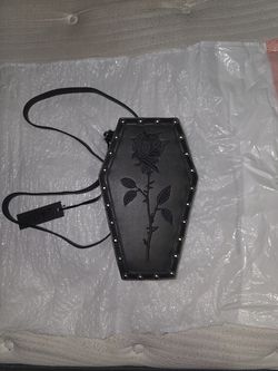 Coffin Leather Gothic Purse Backpack