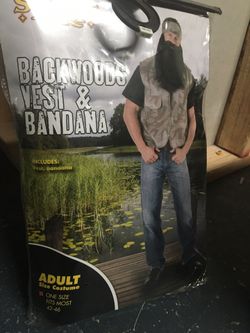 Backwoods Camo Vest & Bandana Halloween Costume