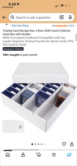 Trading Card Storage Box - 4 Row, 3200 Count