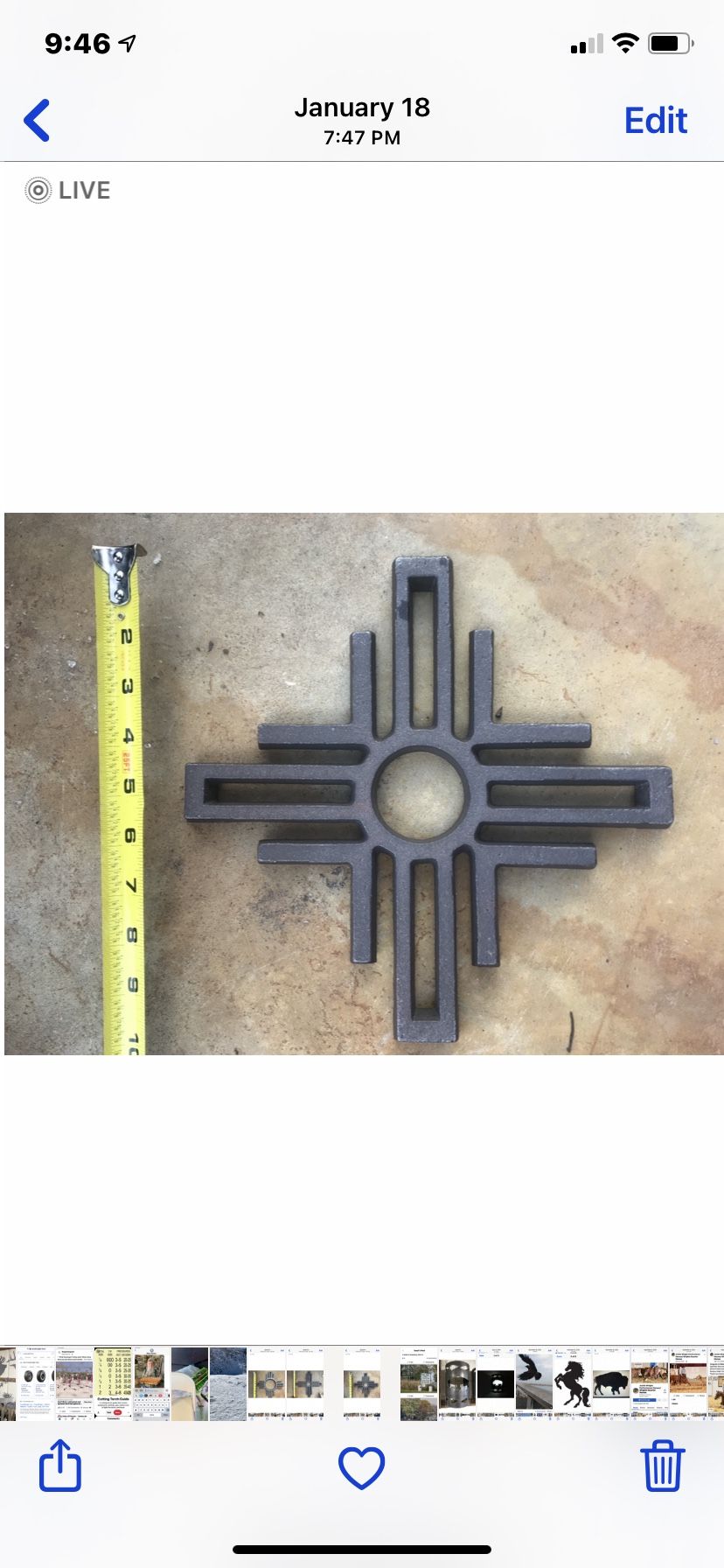 Cast Iron Zia’s   $25/$35 Depending On Size   Very Heavy    (contact info removed)