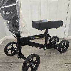 BlessReach Knee Scooter, Steerable Knee Walker, Foldable Knee Scooters