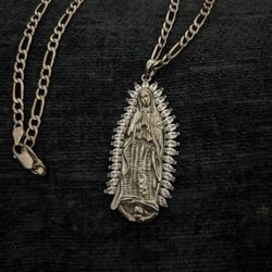 Virgen De Guadalupe Collar De Plata