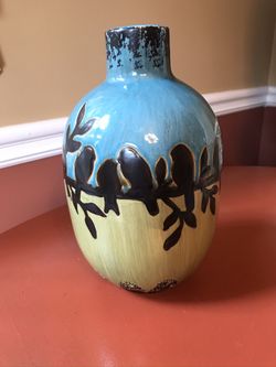 Round blown vase, $25