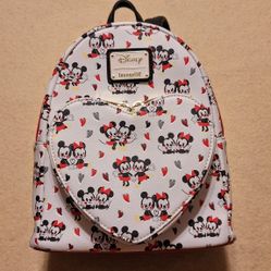 Loungefly Disney Park Exclusive Mickey & Minnie Mouse Hearts-Pristine