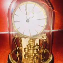 ORIGINAL KUNDO 400 DAY PENDULUM  GLASS DOME GERMAN WIND CLOCK