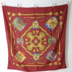 Hermes Carre 90 Scarf Multi color Silk