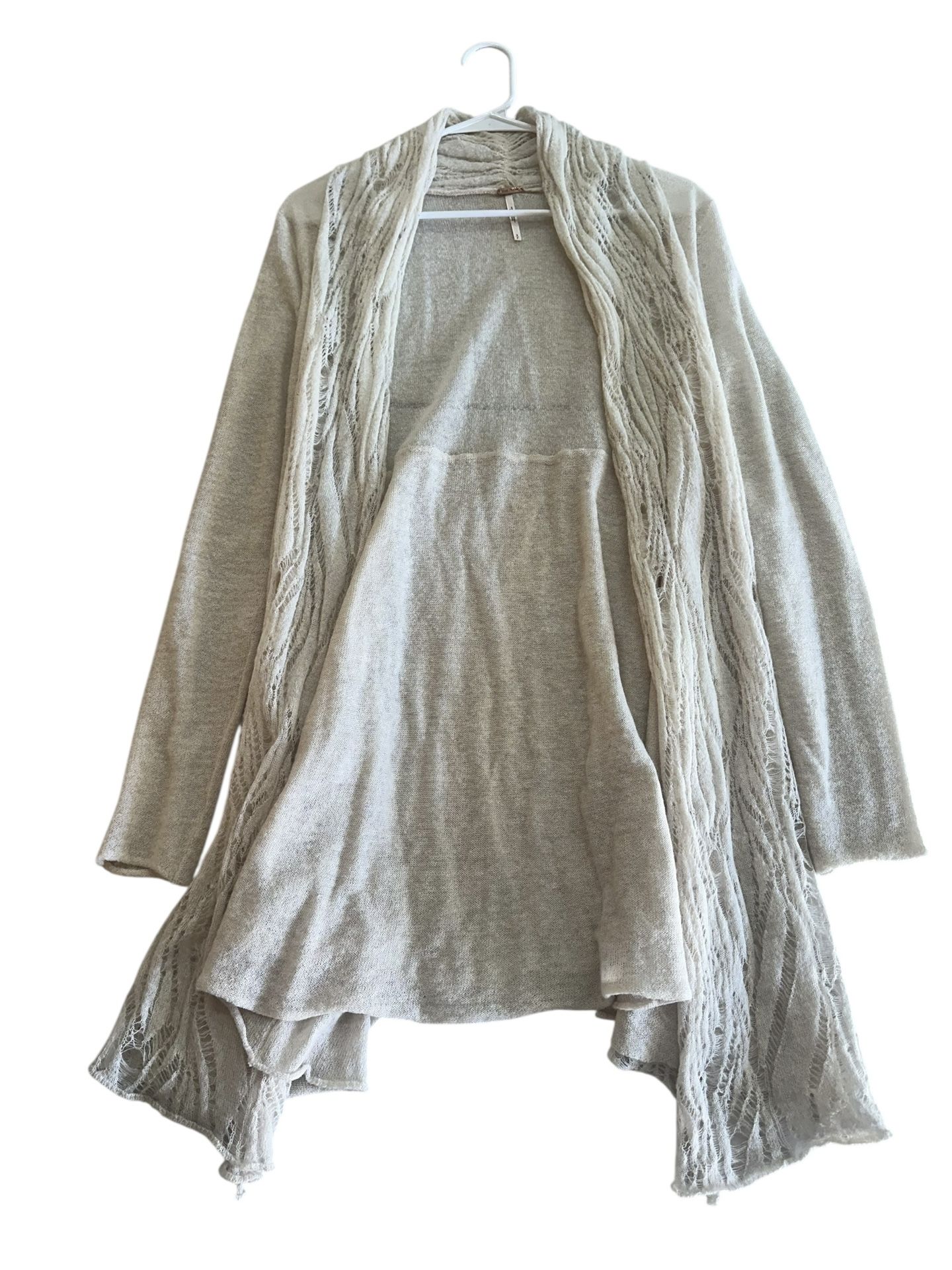Free People Sized Small Cream Laced Shawl