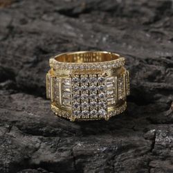 Elegant Gold and Cz  Diamond Women's Ring