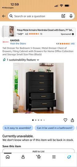 5 drawer dresser