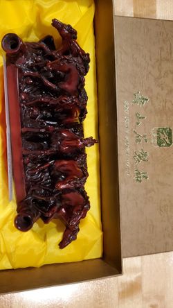 Sou Shan Stone Ware Horse Pen Holder Chinese Vintage