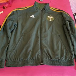 PORTLAND TIMBERS NEW MEN'S LONG SLEEVE REVERSIBLE ANTHEM JACKET