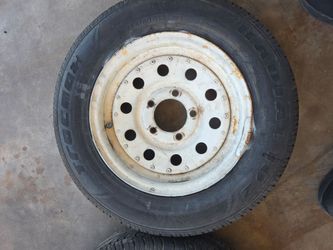 2 rims for boat or trailer  tires are not good