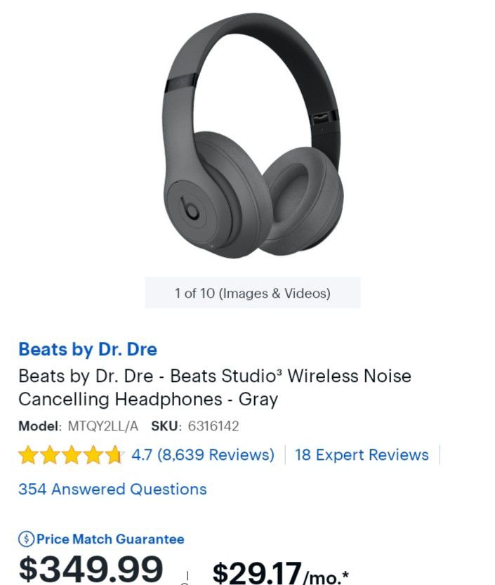 AUTHENTIC BEATS by Dre Studio3 Wireless headphones