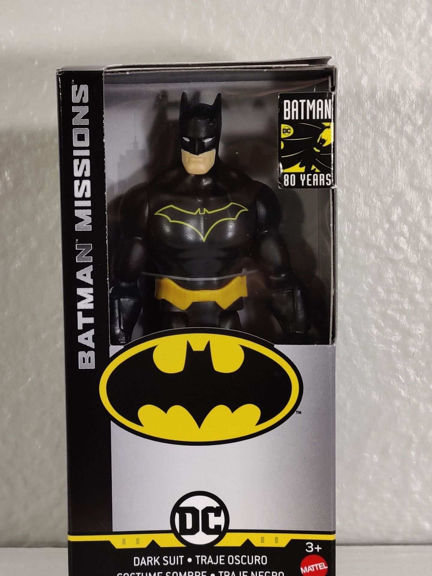 Collectible NEW!MATTEL Batman Missions 6"Action Figure Dark Suit Costume80 Years Anniversary