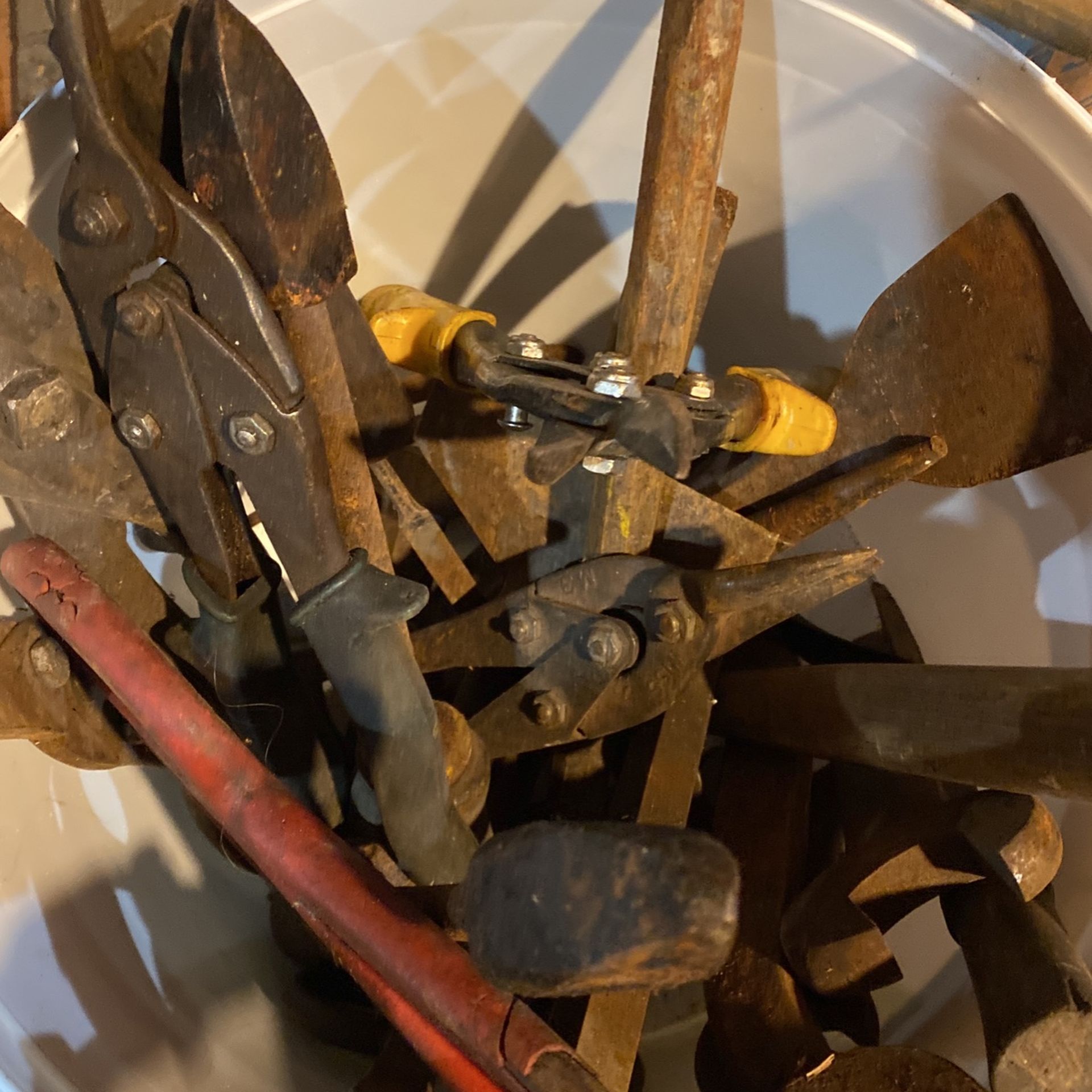 A bucket of old Tools