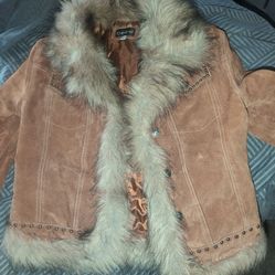 Bebe Tan Leather Jacket