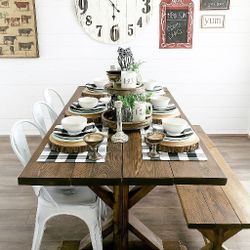 Custom Made Farmhouse Dining Tables. 