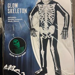 Halloween Costume Glow Skeleton 