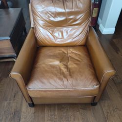 Pottery Barn Leather Chair, Recliner