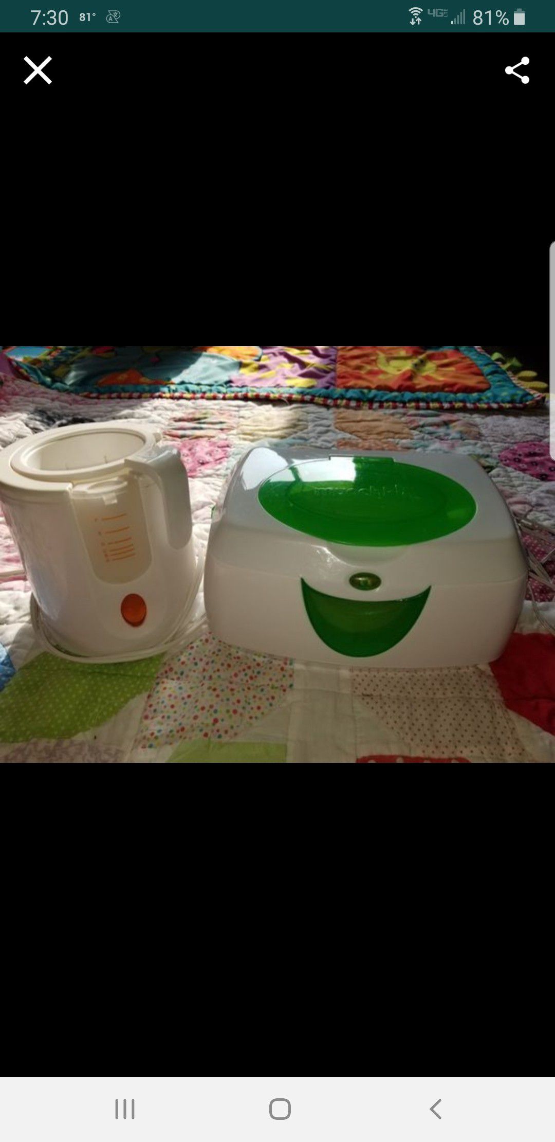 Bottle and wipes warmers