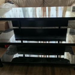 Sturdy Black Glass Table