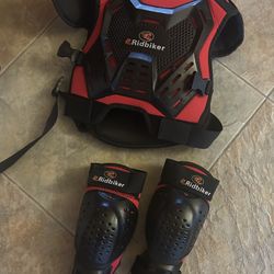 New Kids Dirt Bike Vest and Elbow Pads Ages 3-8