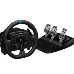 Logitech G923 Racing Wheel and Pedals, TRUEFORCE up to 1000 Hz Force Feedback, Gaming Steering Wheel 