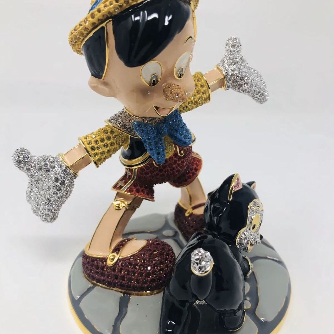Disney Arribas Brother Pinocchio Swarovski Crystals figurine for