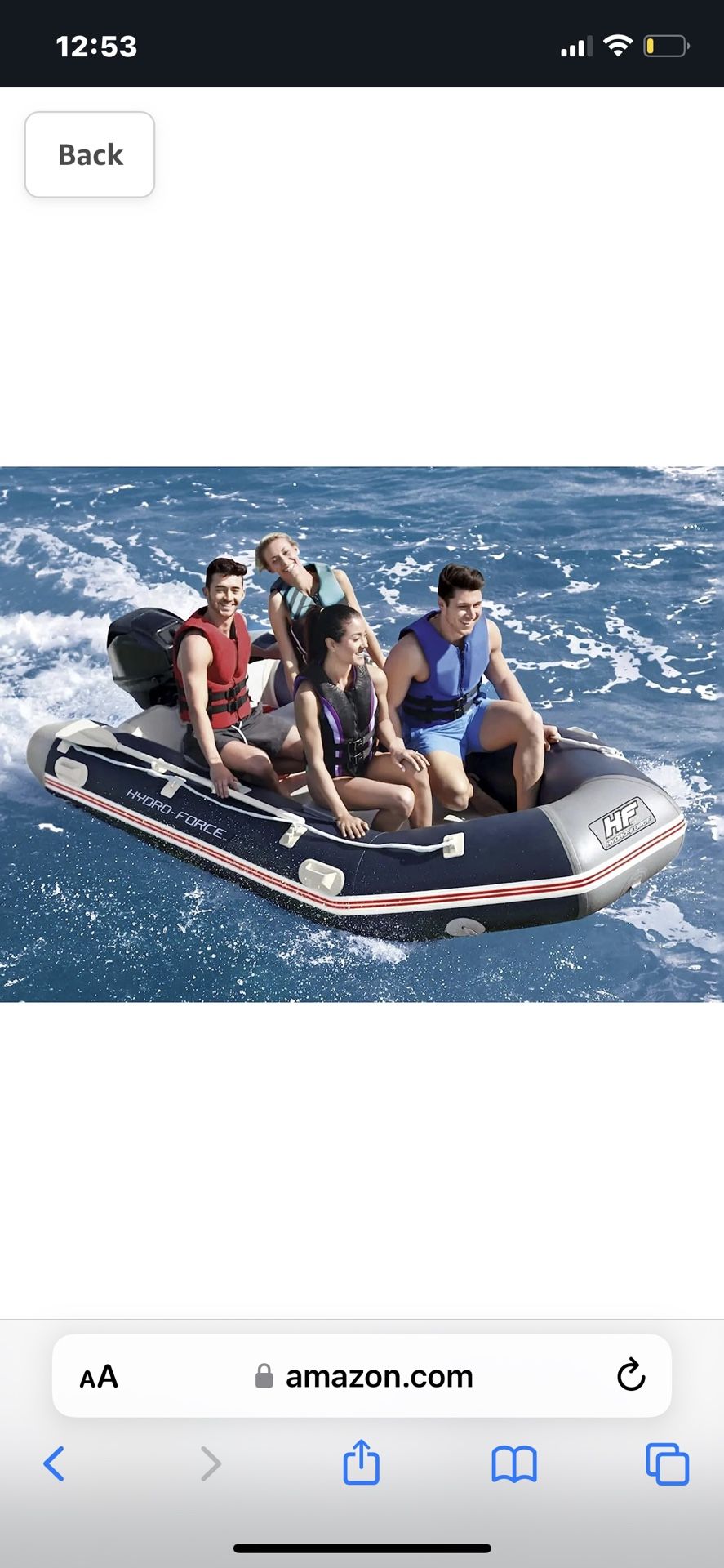 Hydro-Force Caspian Sport Boat Set 230 x 130 x 33 cm- 65046 - Pool