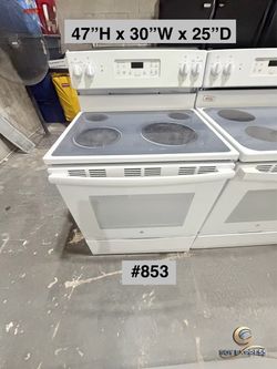 GE Electric Range with Glass Cooktop (#853) SEE PRICE DESCRIPTION