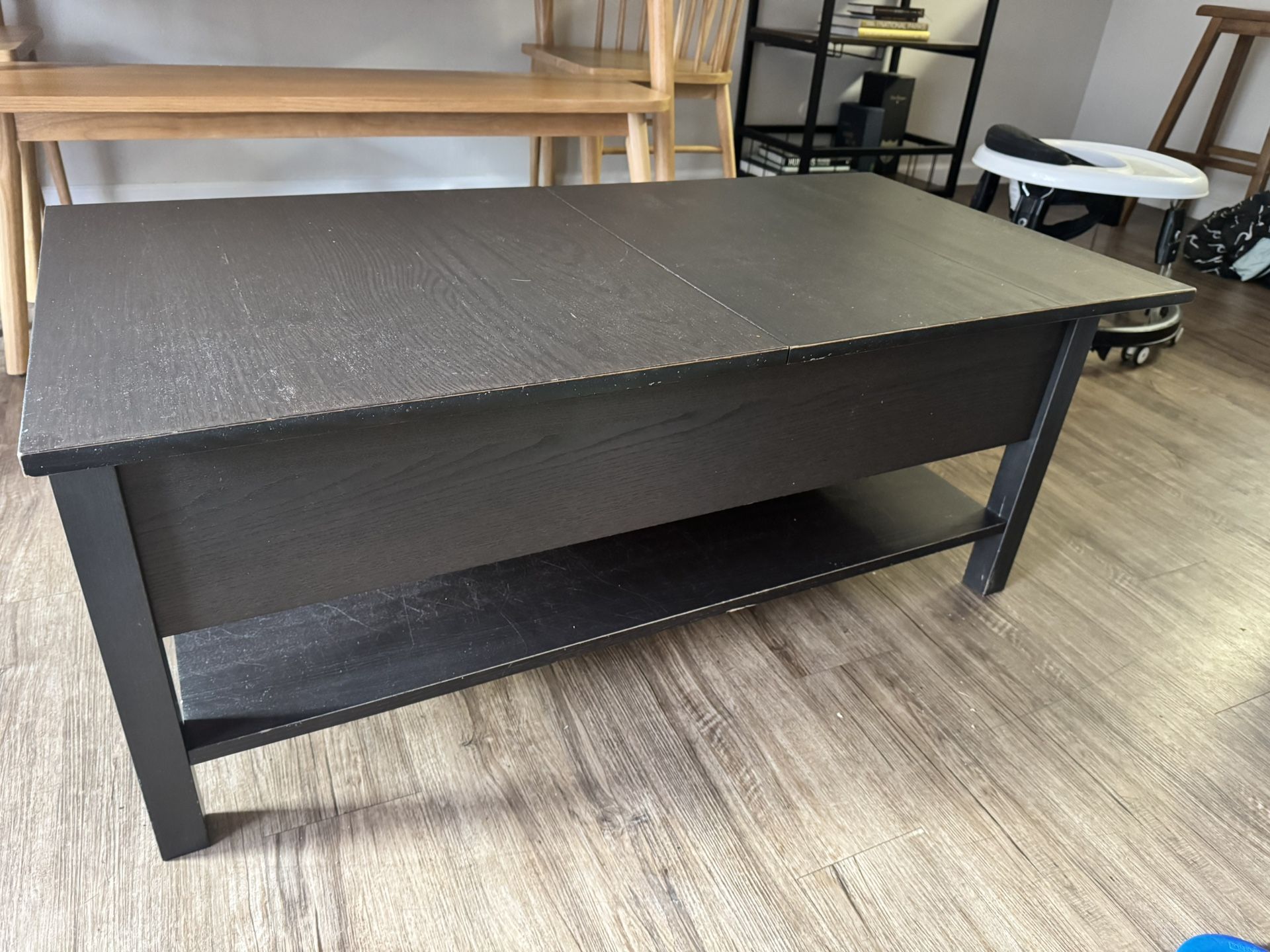 Black Coffee Table With Inside Storage