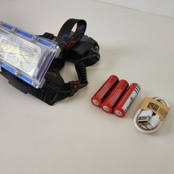 LED USB Rechargeable Headlamp Headlight Hunting Fishing Torch Flashlight