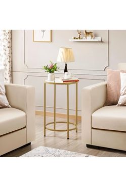 Glass End Table Small Coffee Accent Table Nightstand W/ Glass Top