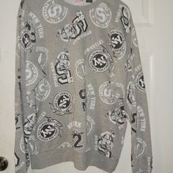 Sweatshirt: Grey Spider-Man Sweatshirt New York 62 Size L
