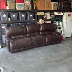 3 Recliner Couch  118” Long