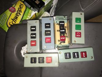 Grey commercial door opener switches