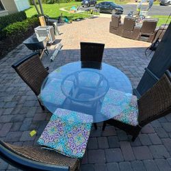 Glass Table Dining Set