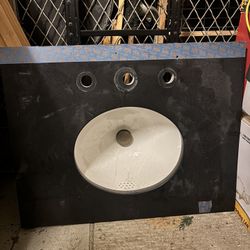 Black Granite Bathroom Sink Top